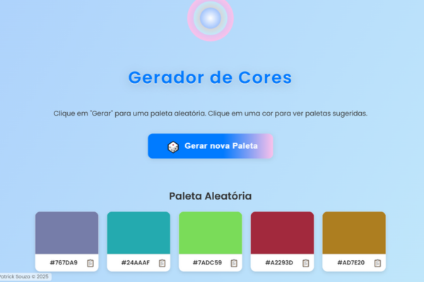 Gerador de Cores